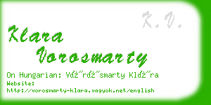 klara vorosmarty business card